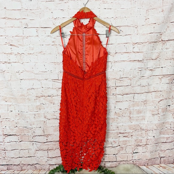 Bardot Gemma Lace Halter Dress Size 6 - Picture 7 of 7